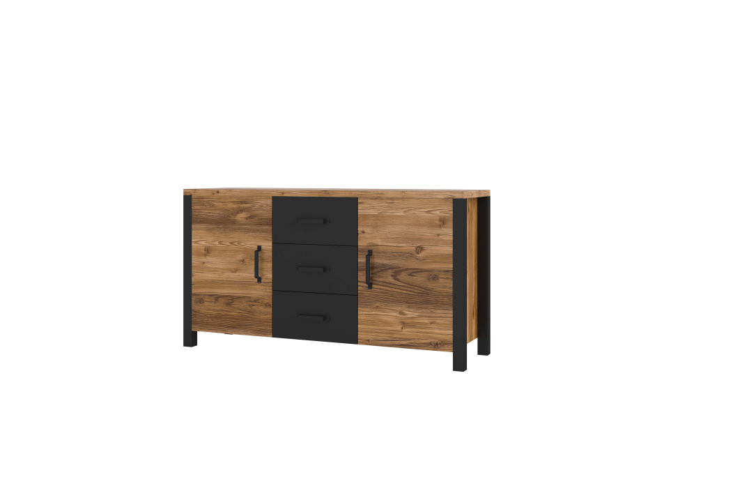 Buffet SOLAN avec 2 portes et 3 tiroirs