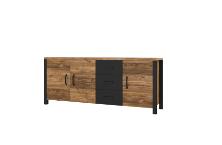 Buffet SOLAN avec 3 portes et 3 tiroirs