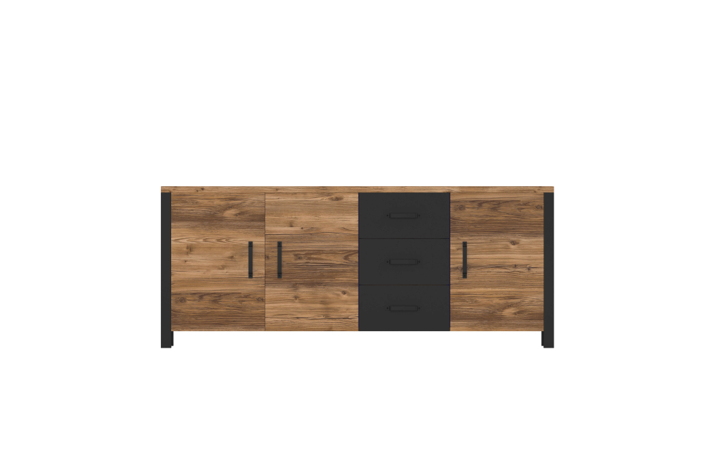Buffet SOLAN avec 3 portes et 3 tiroirs