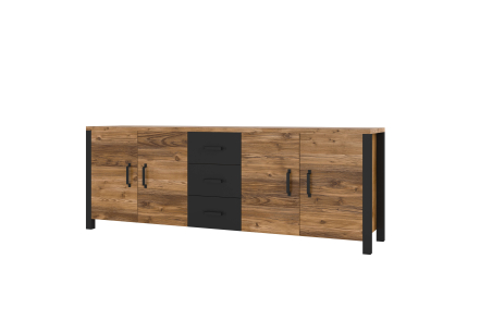 Buffet SOLAN avec 4 portes et 3 tiroirs