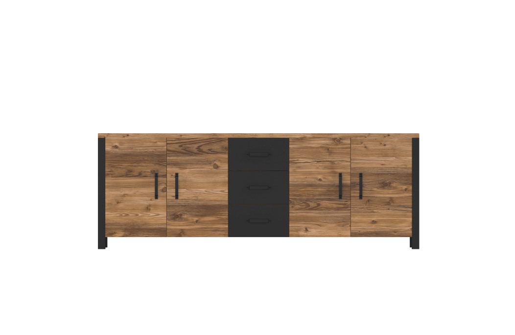 Buffet SOLAN avec 4 portes et 3 tiroirs