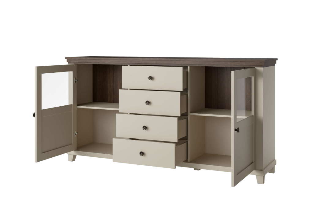 Buffet VOLTERRA avec 2 portes et 4 tiroirs