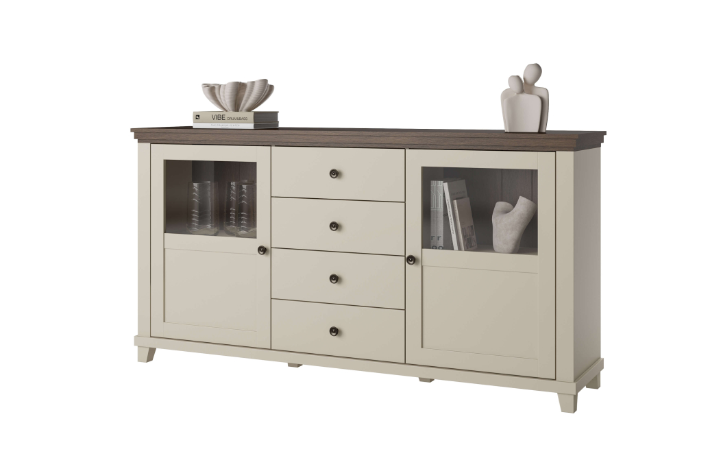 Buffet VOLTERRA avec 2 portes et 4 tiroirs