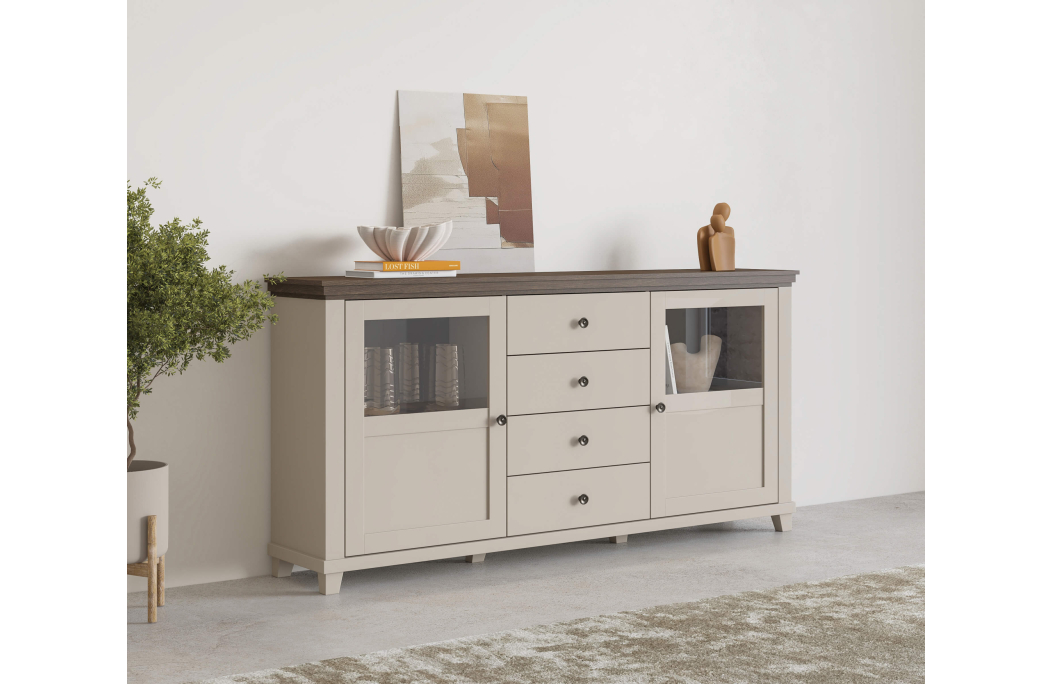 Buffet VOLTERRA avec 2 portes et 4 tiroirs