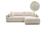 Canapé d’angle APOLINE réversible convertible 4 places avec coffre en tissu bouclette
