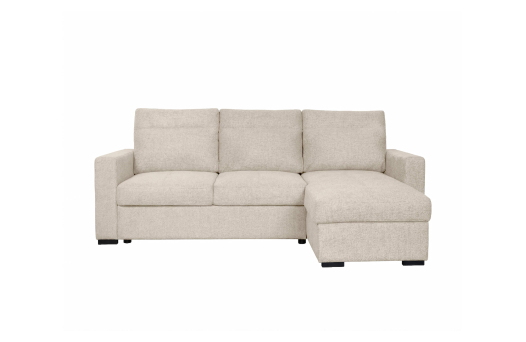 Canapé d’angle réversible SOLARO convertible avec coffre en tissu
