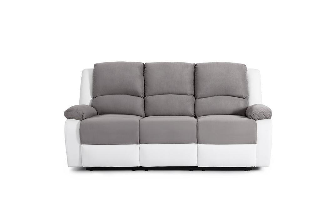 RELAXXO - Canapé Relaxation manuel LEO 3 places Microfibre / Simili