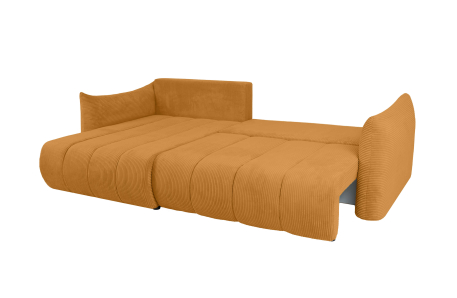 Canapé LYSIA d'angle réversible et convertible 4 places en velours côtelé