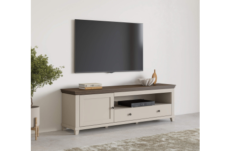 Meuble TV VOLTERRA avec 1 porte et 1 tiroir