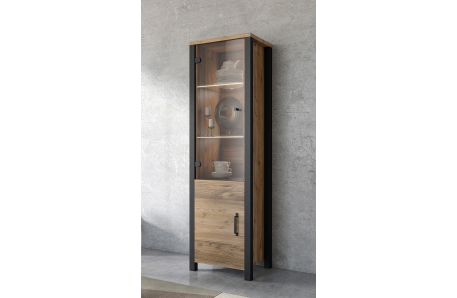 Vitrine SOLAN avec 2 portes dont 1 vitrée