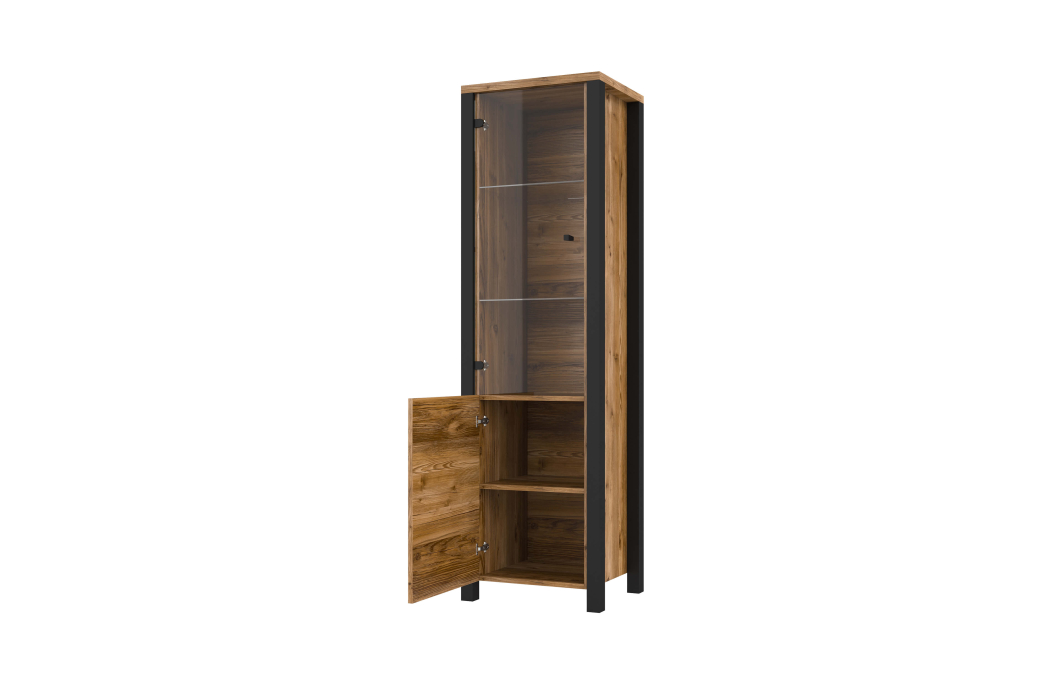 Vitrine SOLAN avec 2 portes dont 1 vitrée