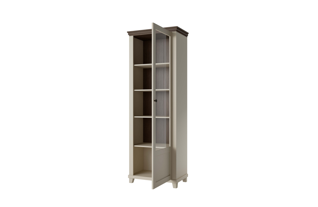 Vitrine VOLTERRA avec 1 porte vitrée ouverture à droite