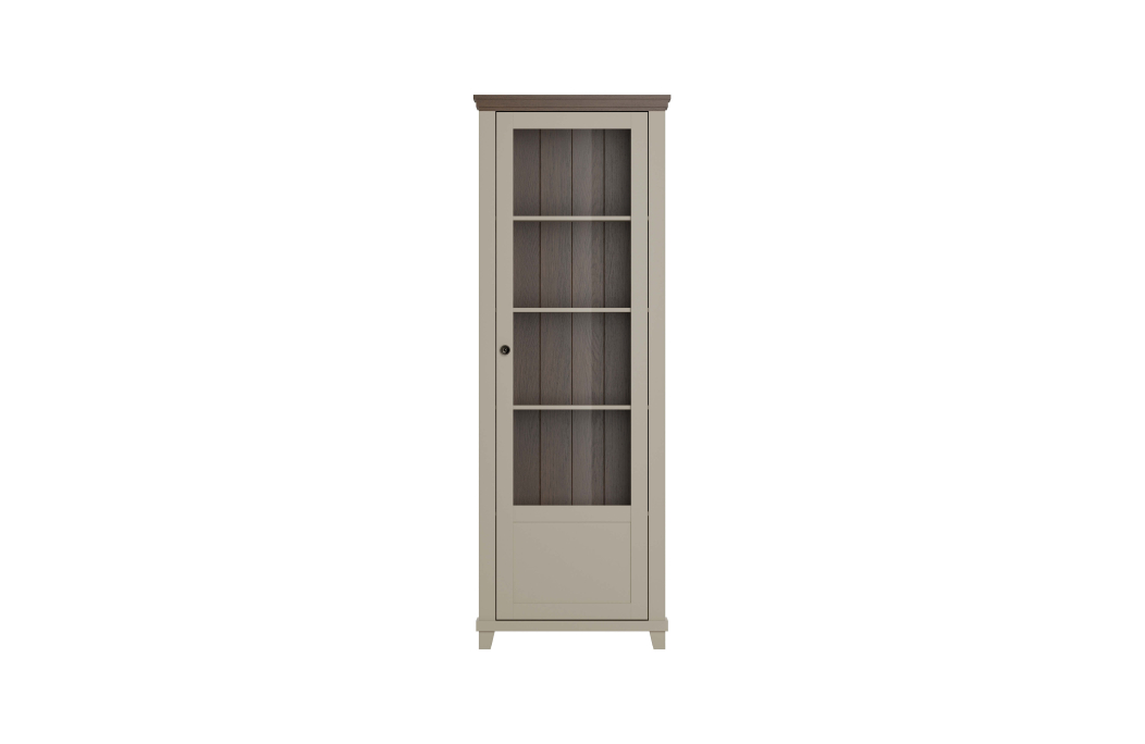 Vitrine VOLTERRA avec 1 porte vitrée ouverture à droite