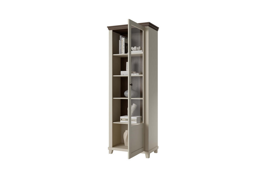 Vitrine VOLTERRA avec 1 porte vitrée ouverture à droite