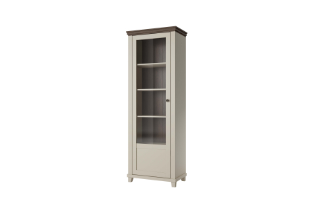 Vitrine VOLTERRA avec 1 porte vitrée ouverture à gauche