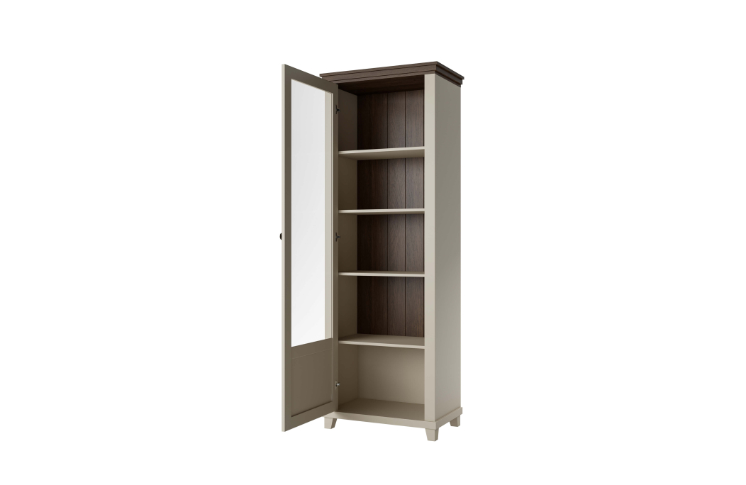 Vitrine VOLTERRA avec 1 porte vitrée ouverture à gauche