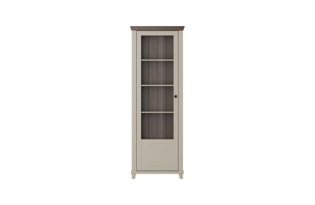 Vitrine VOLTERRA avec 1 porte vitrée ouverture à gauche