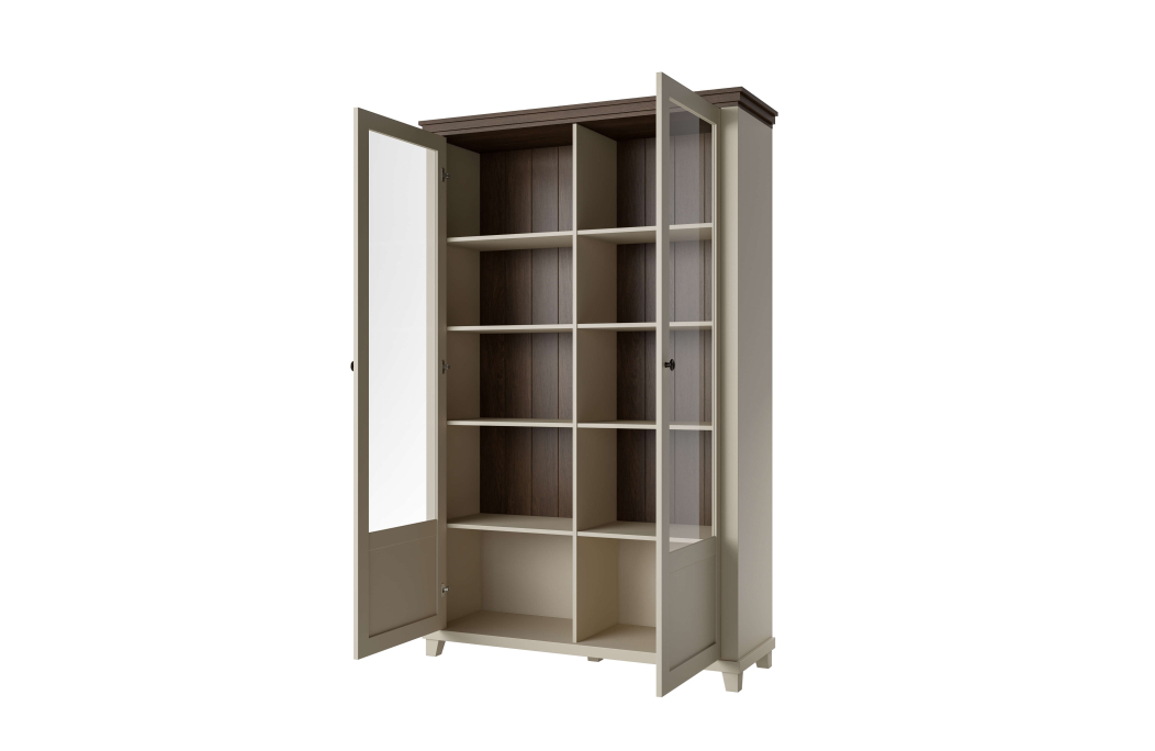 Vitrine VOLTERRA avec 2 portes vitrées