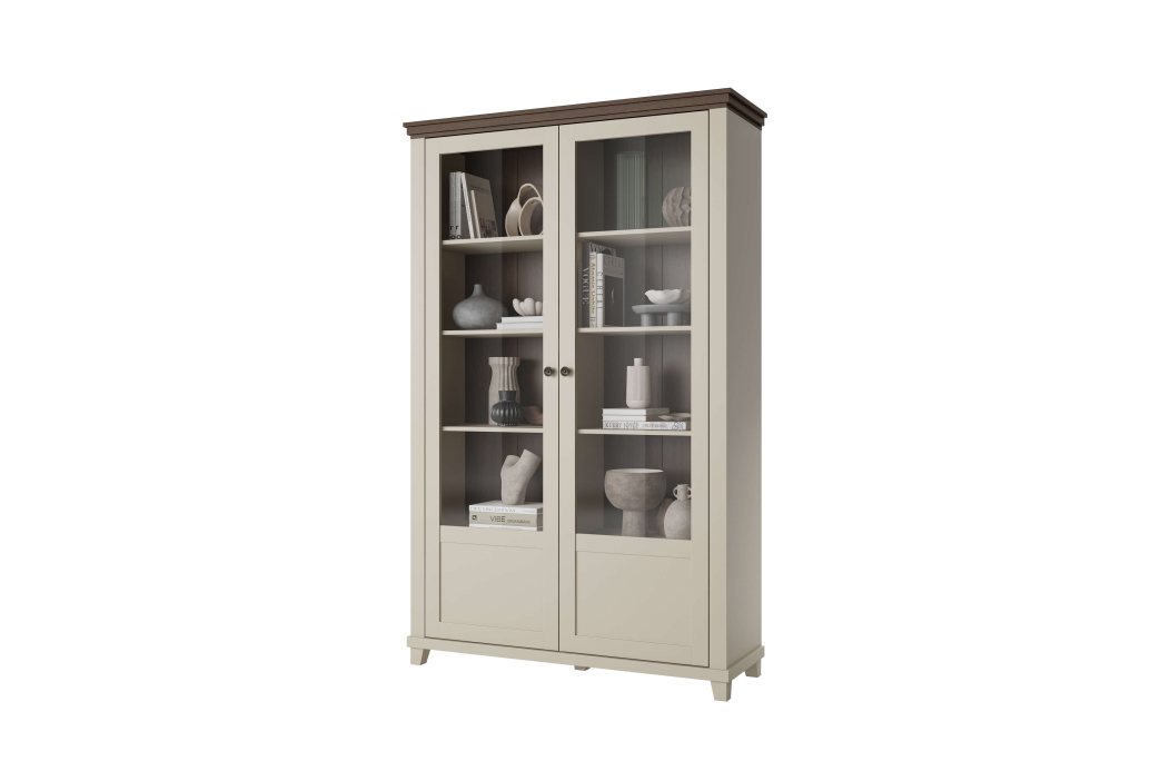 Vitrine VOLTERRA avec 2 portes vitrées