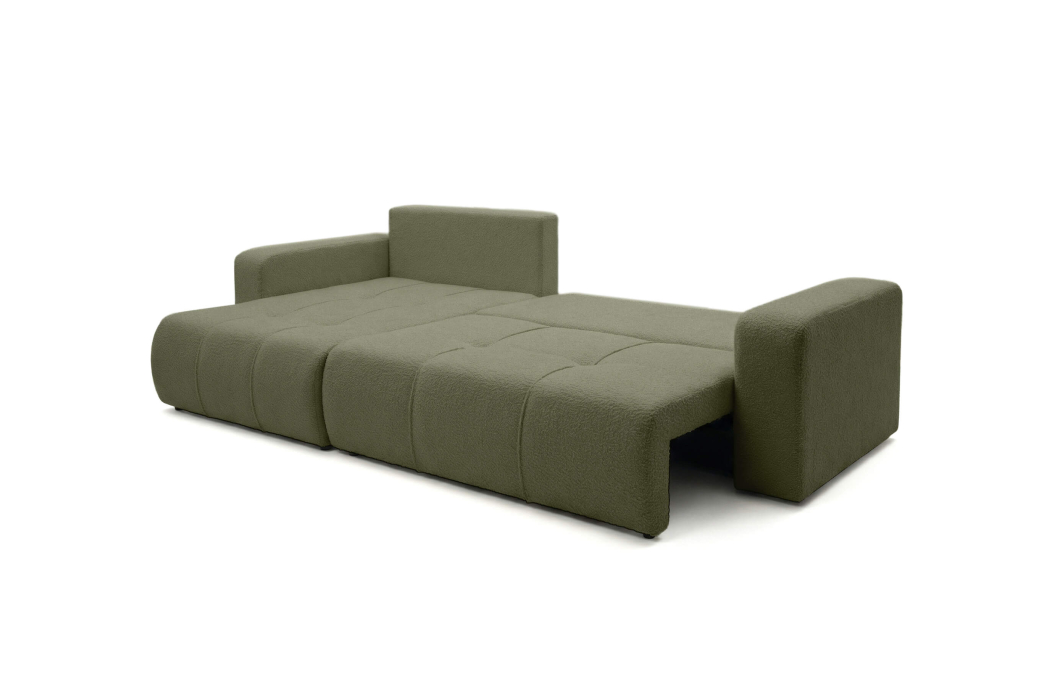 Canapé d'angle BARDOT max réversible convertible 5 places en tissu bouclette
