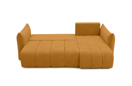 Canapé d'angle LYSIA MINI réversible et convertible en velours côtelé