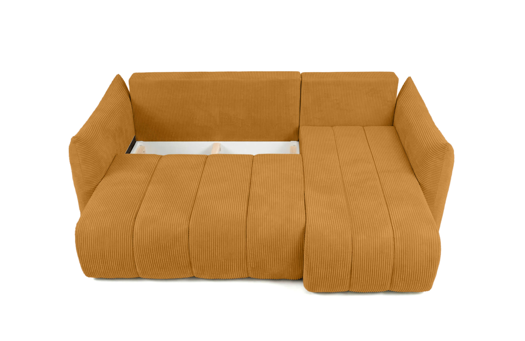 Canapé d'angle LYSIA MINI réversible et convertible en velours côtelé