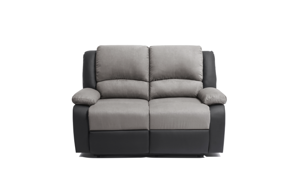 RELAXXO - Canapé Relaxation manuel LEO 2 places Microfibre / Simili