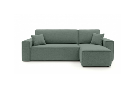 Canapé d'angle FARAH convertible réversible avec rangement en tissu