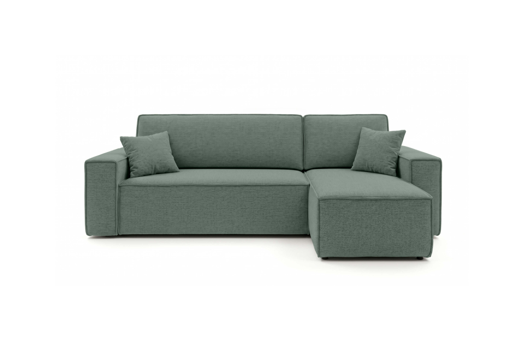 Canapé d'angle FARAH convertible réversible avec rangement en tissu