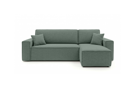 Canapé d'angle FARAH convertible réversible avec rangement en tissu
