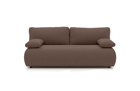 Canapé droit VELUTO convertible avec coffre en polyester et structure bois