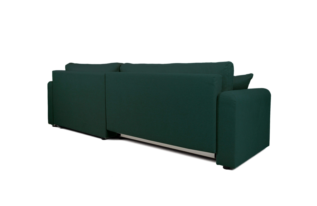 Canapé d'angle convertible VERA avec coffre en tissu
