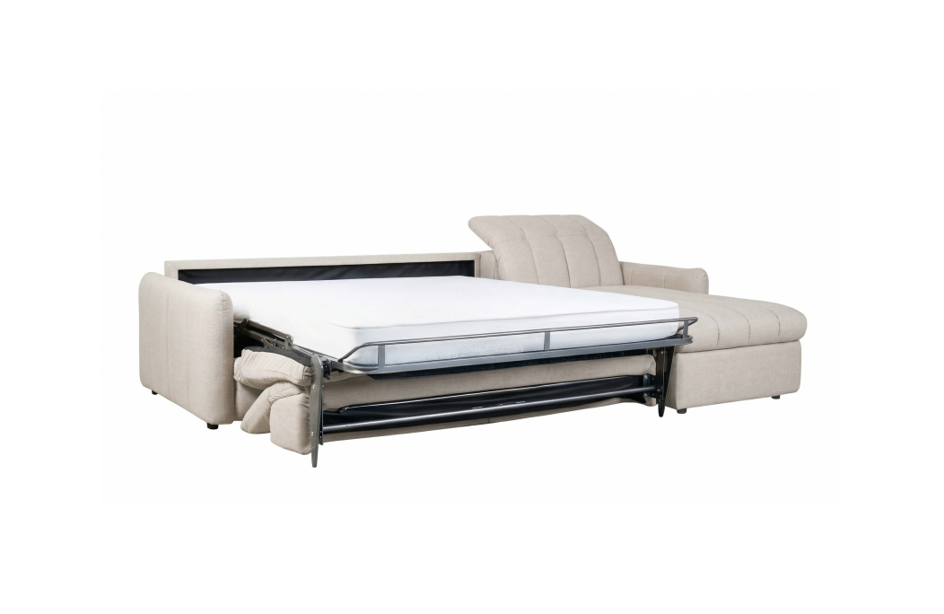 Canapé d'angle convertible ROMA avec relax électrique en tissu