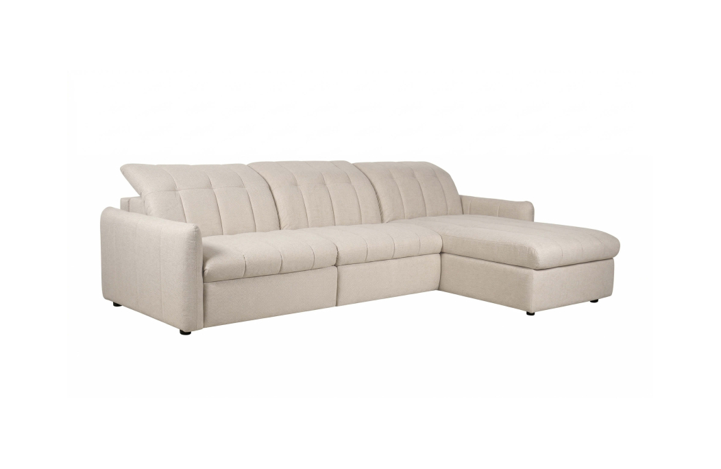 Canapé d'angle convertible ROMA avec relax électrique en tissu