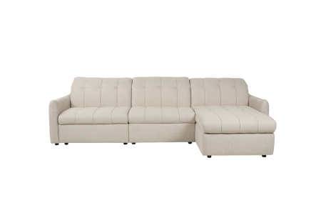 Canapé d'angle convertible ROMA avec relax électrique en tissu