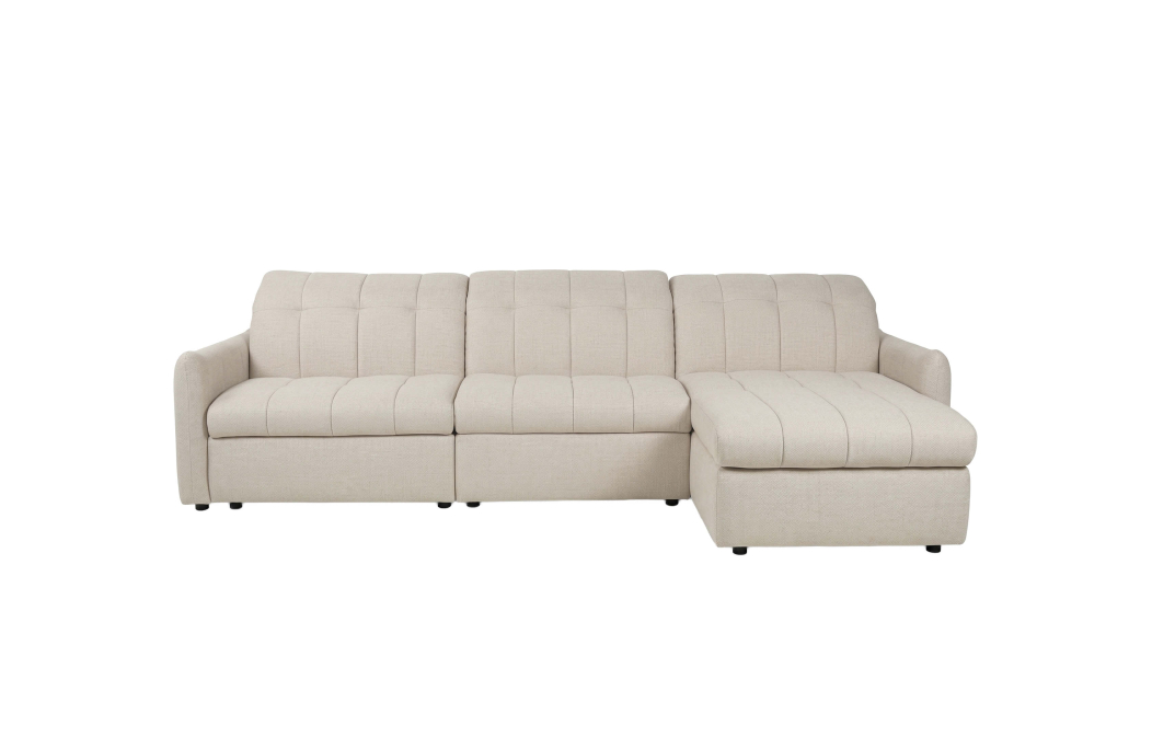 Canapé d'angle convertible ROMA avec relax électrique en tissu