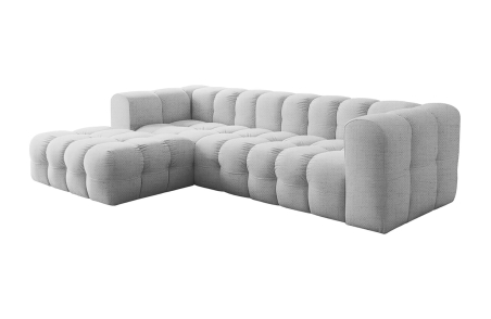 Canapé d'angle fixe MILOE 4 places en tissu