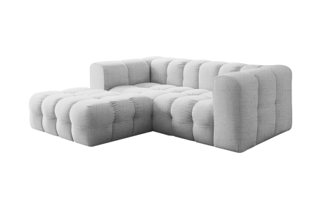 Canapé d'angle fixe MILOE MINI 3 places en tissu