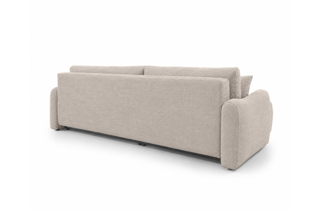 Canapé d'angle réversible APOLINE convertible avec coffre en tissu