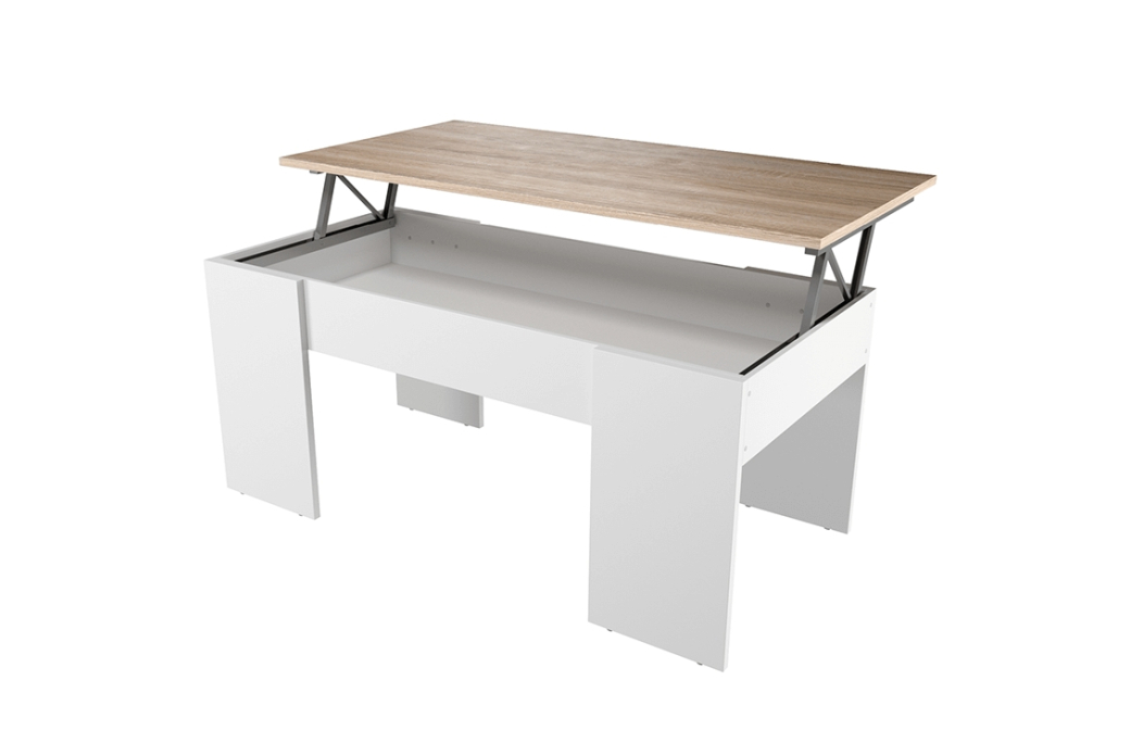 Table basse GOTHAM avec plateau relevable et rangement