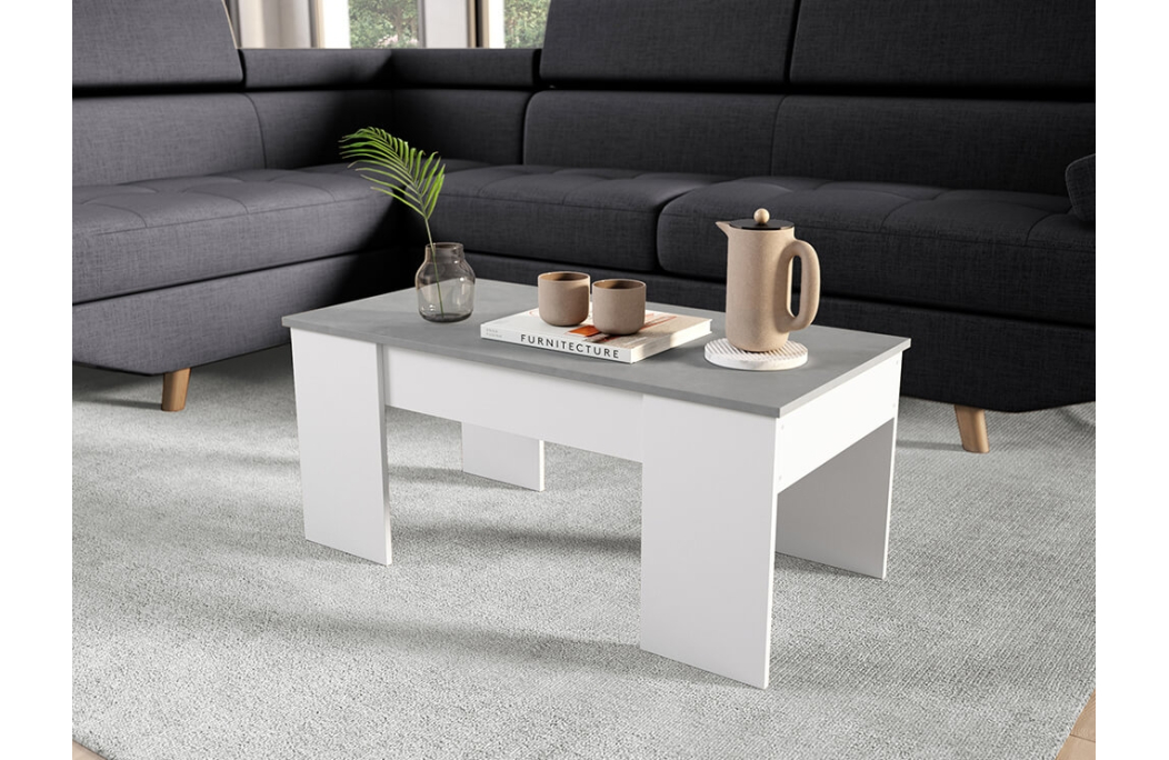 Table basse GOTHAM avec plateau relevable et rangement