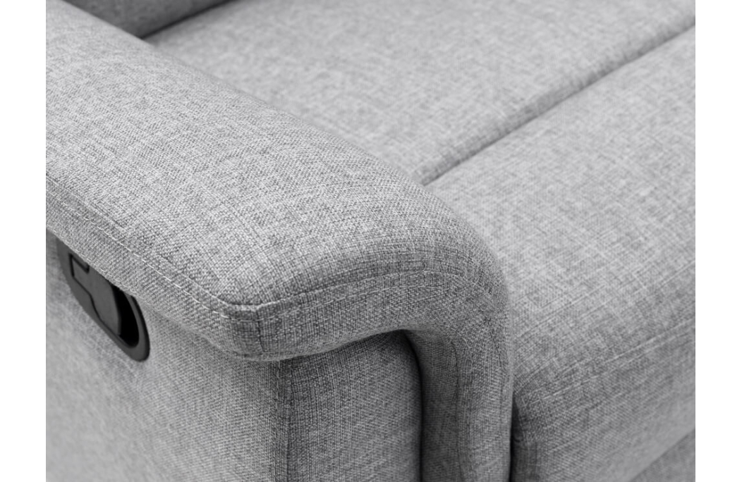 Fauteuil de Relaxation 1 place en Tissu Gris LÉON