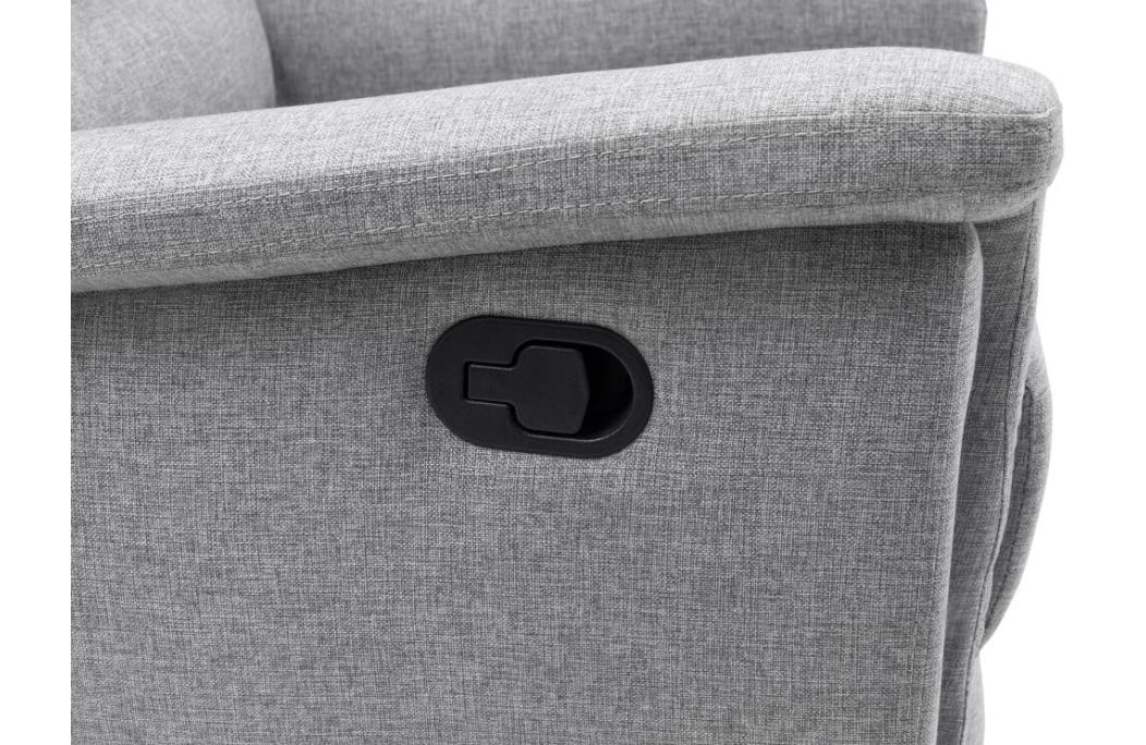 Fauteuil de Relaxation 1 place en Tissu Gris LÉON
