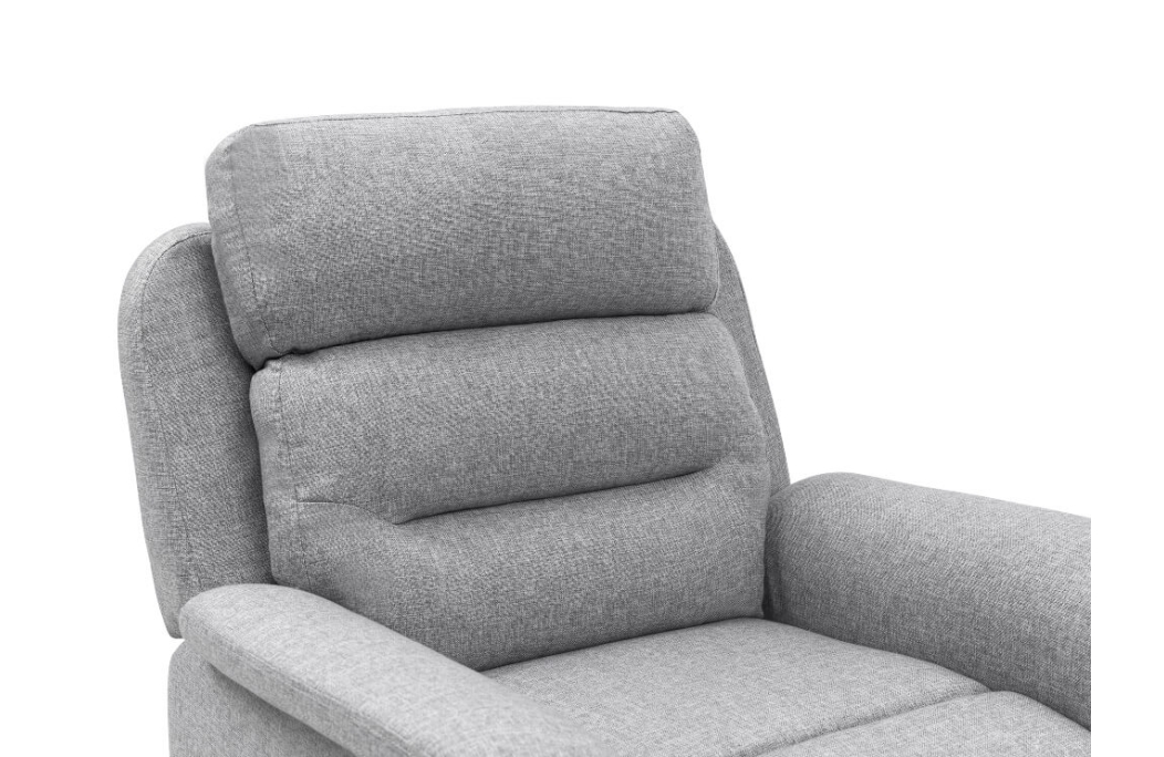 Fauteuil de Relaxation 1 place en Tissu Gris LÉON