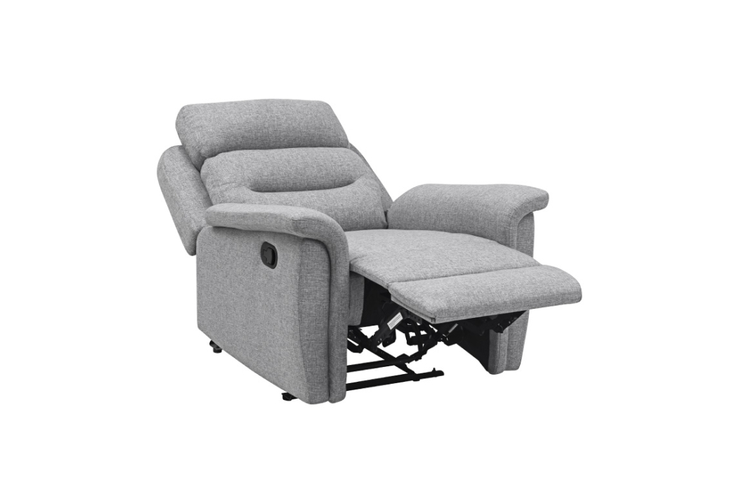 Fauteuil de Relaxation 1 place en Tissu Gris LÉON