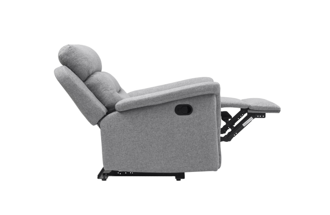 Fauteuil de Relaxation 1 place en Tissu Gris LÉON