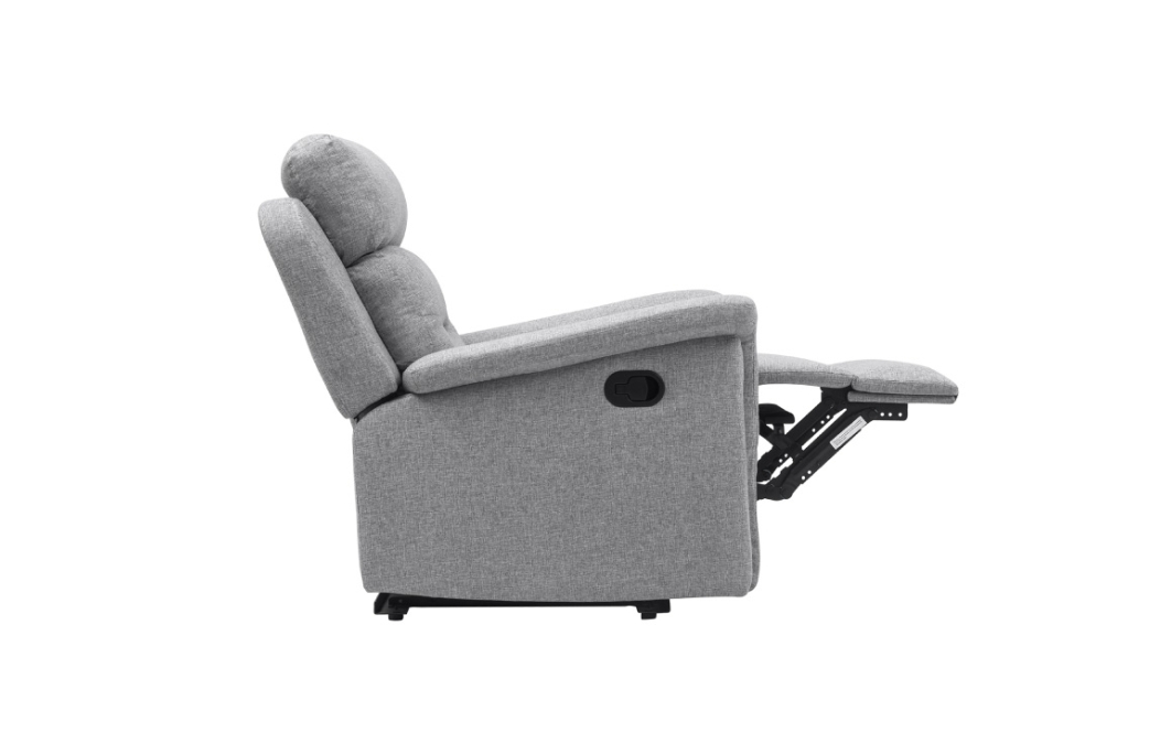 Fauteuil de Relaxation 1 place en Tissu Gris LÉON