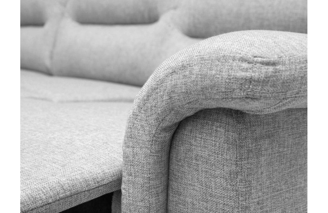 Canapé de Relaxation 3 places en Tissu Gris LÉON