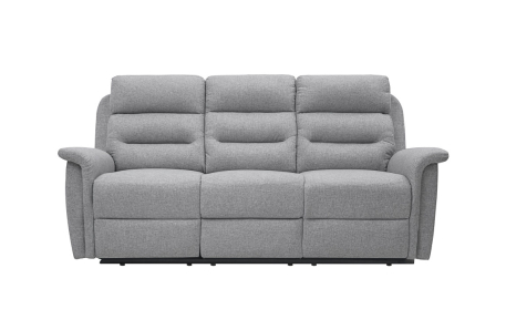 Canapé de Relaxation 3 places en Tissu Gris LÉON