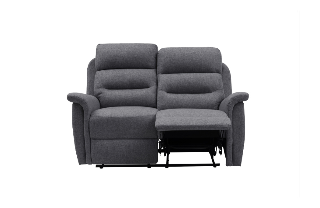 Canapé de Relaxation 2 places en Tissu Gris LÉON